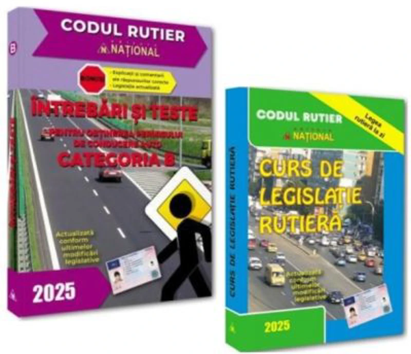 Pachet 2024 Intrebari, teste si legislatie pentru obtinerea permisului de conducere auto, categoria B