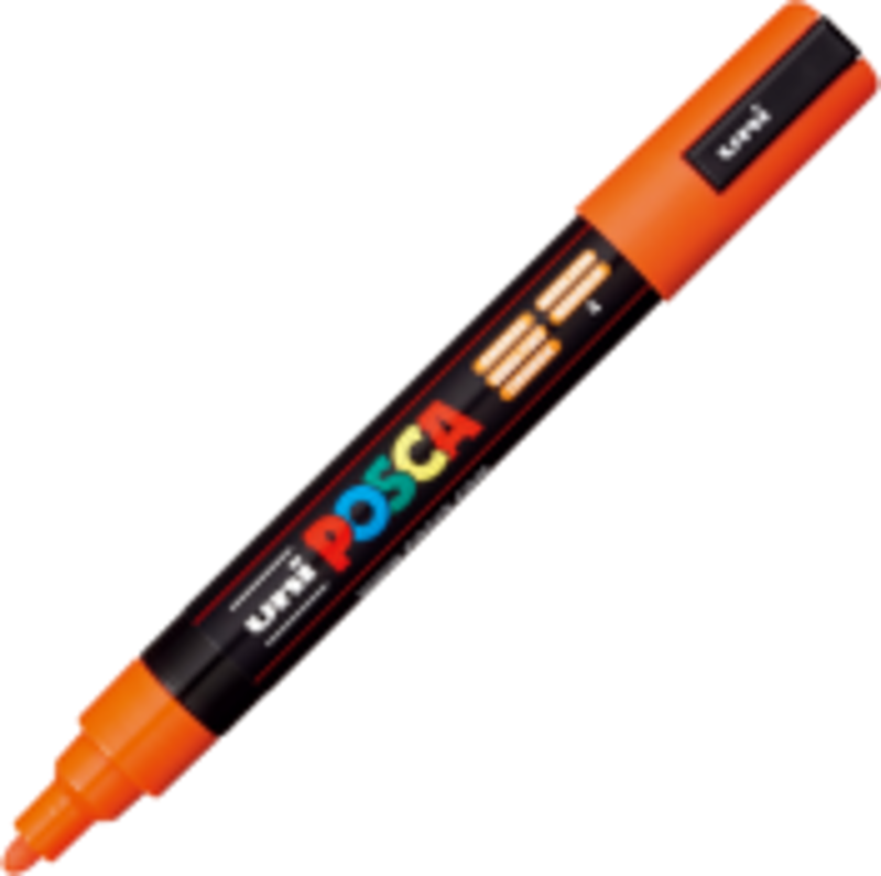 Marker UNI PC-5M 1. 8-2. 5 mm, portocaliu, Posca