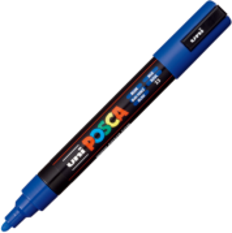 Marker UNI PC-5M 1. 8-2. 5 mm, albastru, Posca