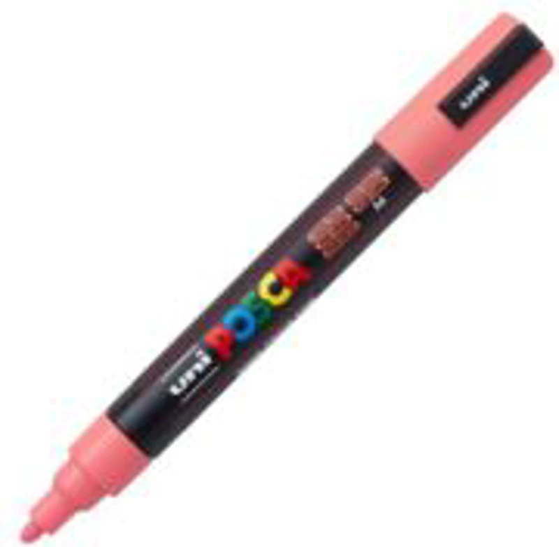 Marker UNI PC-5M 1. 8-2. 5 mm, roz coral, Posca