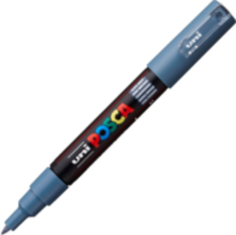 Marker UNI PC-1M 0. 7 mm, gri albastrui, Posca