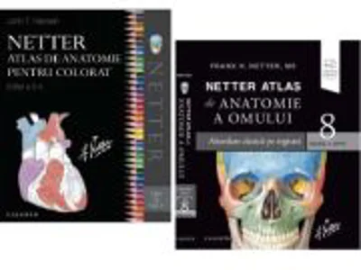 Pachet Netter Atlas de anatomie a omului si Atlas pentru colorat, Editia a 8-a - Frank H. Netter