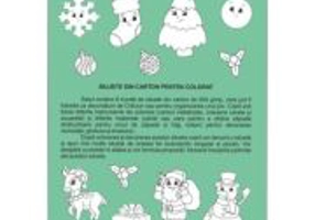 Siluete din carton pentru colorat. Iarna