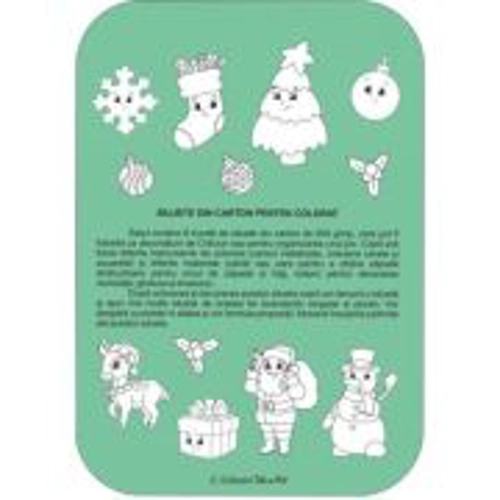 Siluete din carton pentru colorat. Iarna