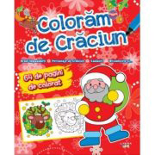 Carte de colorat. Coloram de Craciun