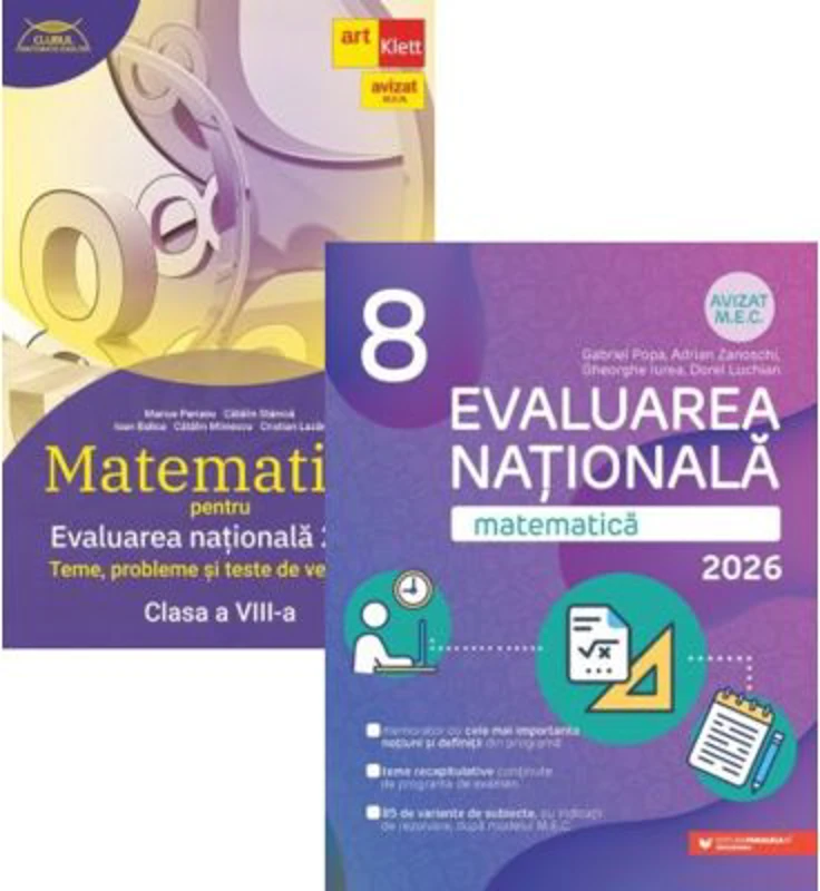 Pachet Evaluarea Nationala 2024 Matematica pentru clasa a 8-a