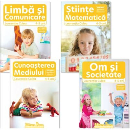 Set 4 caiete educationale pe domenii. Grupa mijlocie 4-5 ani