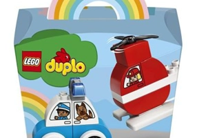 LEGO DUPLO. Elicopter de pompieri si masina de politie 10957, 14 piese