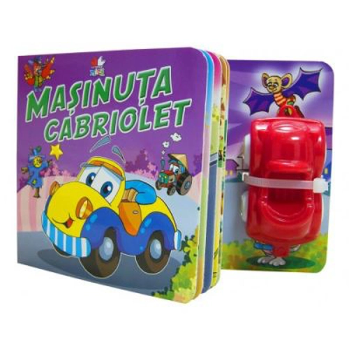 Masinuta cabriolet. Carte cu jucarie