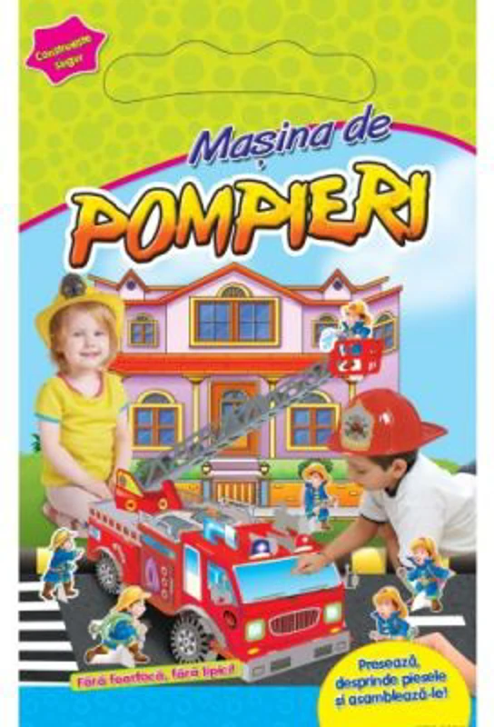 Masina de pompieri. Fara foarfeca, fara lipici