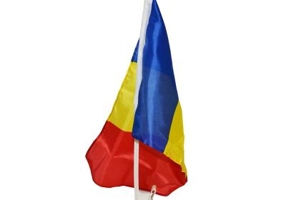 Steag Auto, cu Suport Plastic, Romania, 30x45 cm