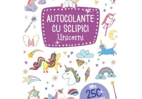 Autocolante cu sclipici. Unicorni