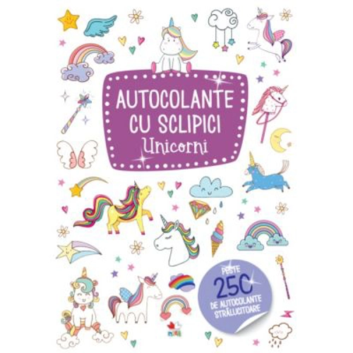 Autocolante cu sclipici. Unicorni