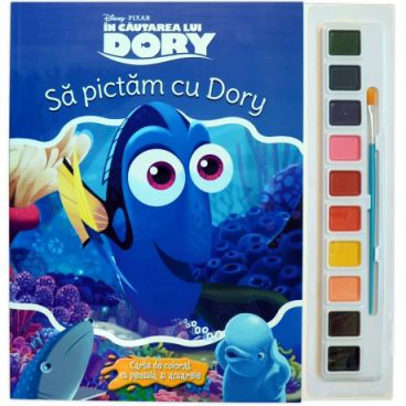 In cautarea lui Dory. Sa pictam cu Dory. Carte de colorat cu pensula si acuarele