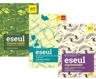 Set 3 Carti Bacalaureat Literatura Romana ESEUL. Pregatire individuala pentru proba scrisa, Argumentativ si Varianta rapida