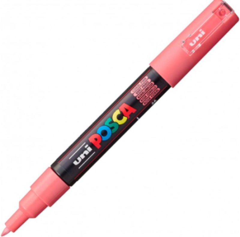 Marker UNI PC-1M 0. 7 mm, roz corai, Posca (M1449)