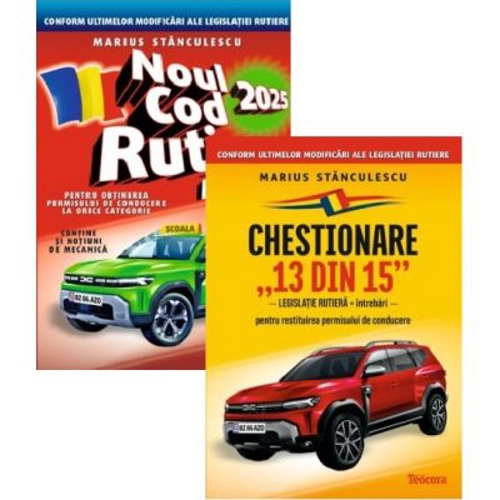 Pachet Noul cod rutier si Chestionare 13 din 15. Restituirea permisului de conducere 2024