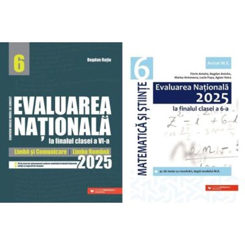 Pachet Evaluarea Nationala 2024 la finalul clasei a 6-a, Romana si Matematica