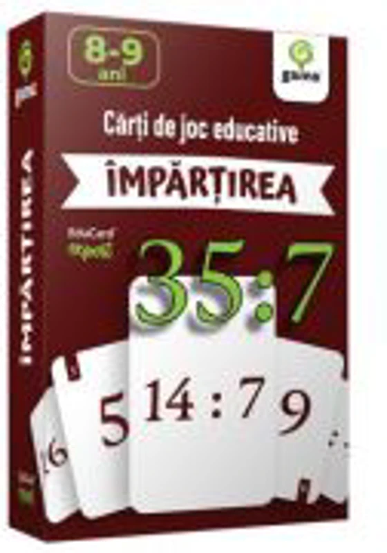 Invata... IMPARTIREA. Carti de joc educative Junior Plus
