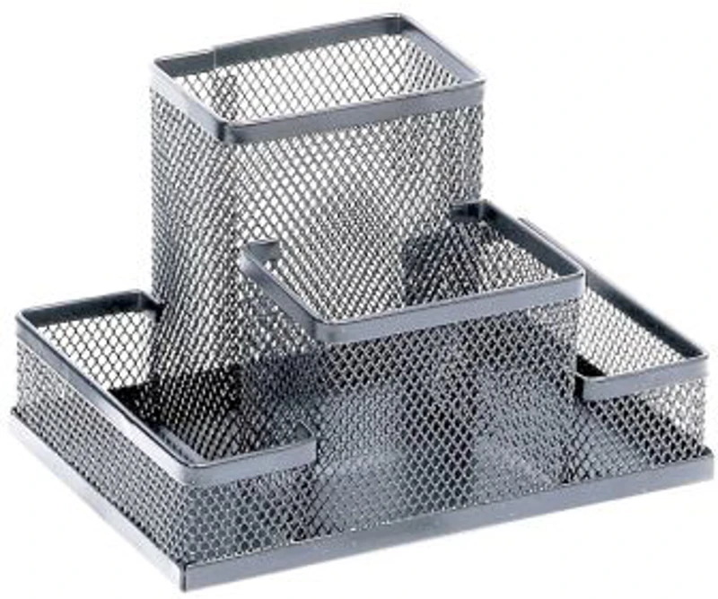 Suport Memoris Precious accesorii de birou mesh, argintiu