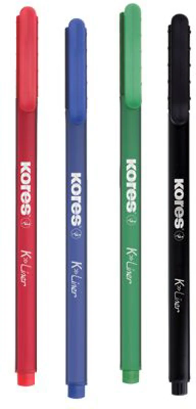Set 4 finelinere Kores, varf 0. 4 mm