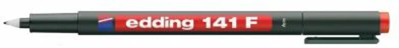Marker permanent Edding OHP 141F, corp plastic, varf rotund, 0. 6 mm, rosu
