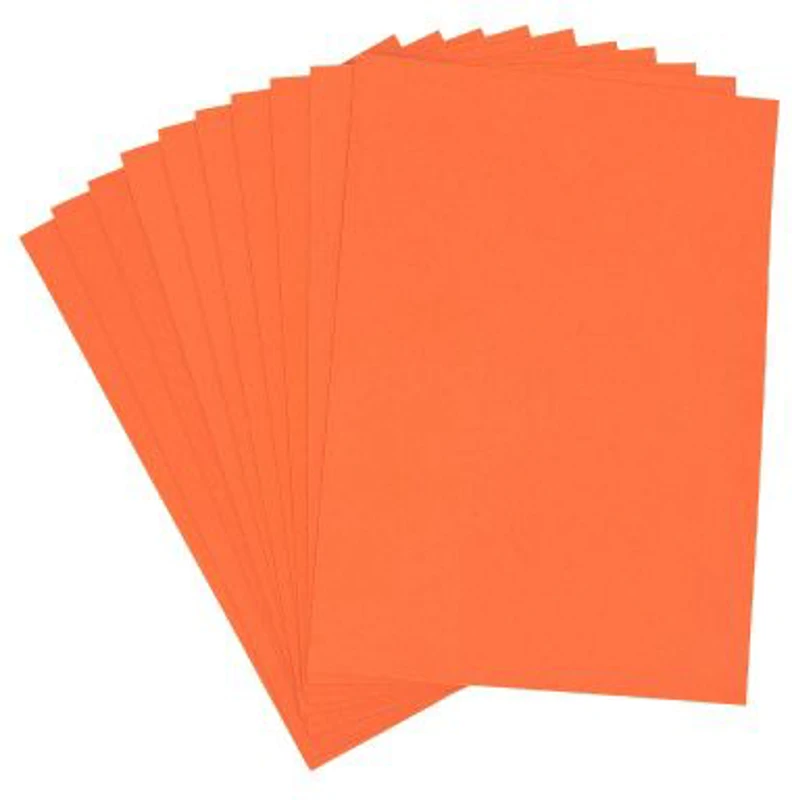 Hartie gumata A4, 1. 3mm, portocaliu, set 10 coli, Colorarte