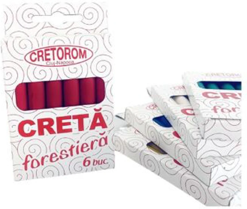Creta forestiera Cretorom, alb, cutie 6 buc