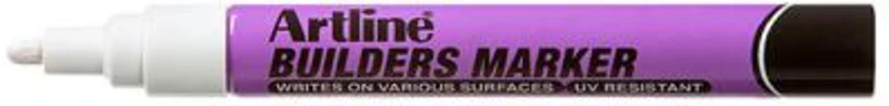 Marker ARTLINE, pentru constructori, corp plastic, varf rotund 2.3mm - alb