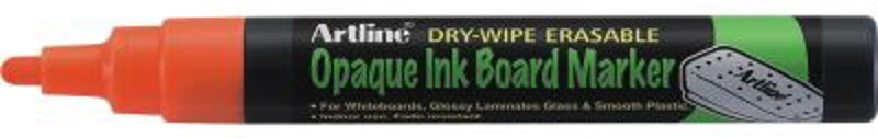 Marker cu cerneala opaca, ARTLINE, pentru table de scris, varf 2. 0mm - portocaliu fluorescent