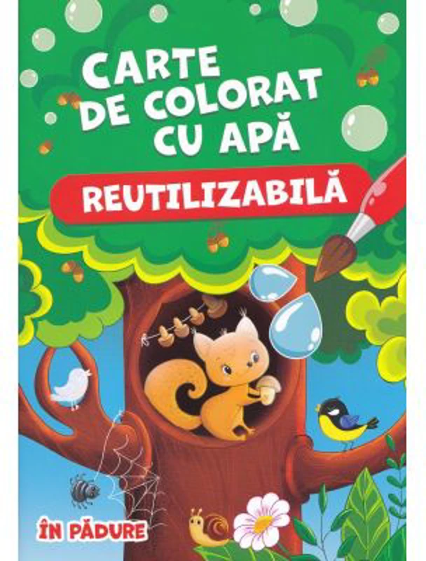 In padure. Carte de colorat cu apa (reutilizabila)
