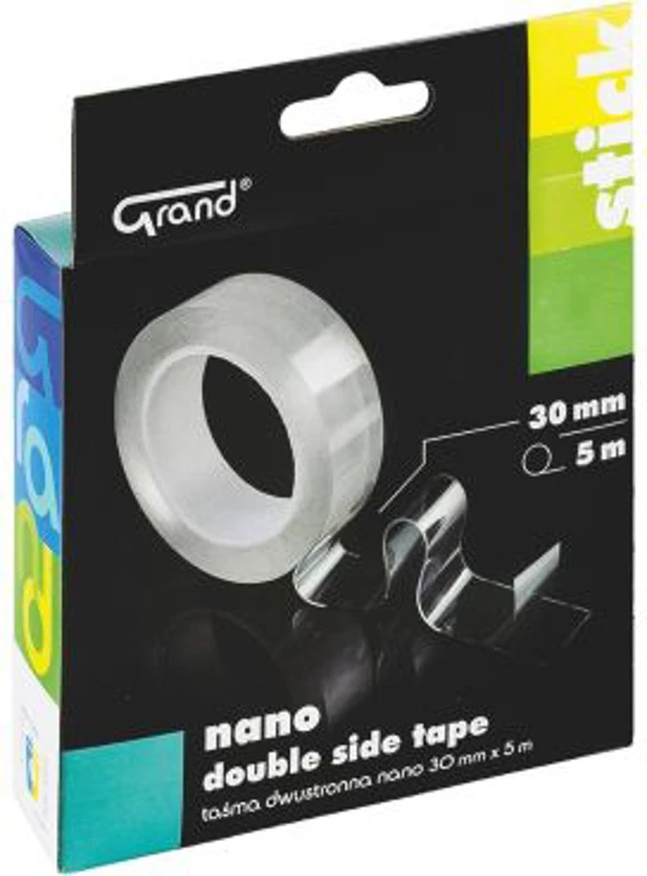Banda dublu adeziva siliconica nano Grand 130-1919, 30mm x 5m, transparent, blister