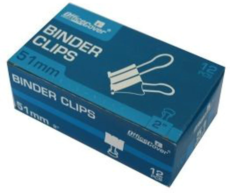 Clipsuri metalice Office Cover RM51, 51mm, negre, cutie 12 buc