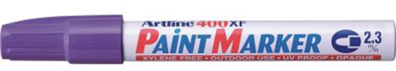 Marker cu vopsea ARTLINE 400XF, corp metalic, varf rotund 2.3mm - mov