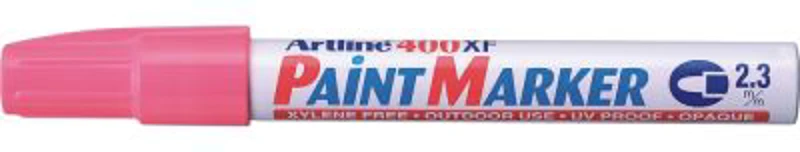 Marker cu vopsea ARTLINE 400XF, corp metalic, varf rotund 2.3mm - roz