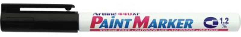 Marker cu vopsea ARTLINE 440XF, corp metalic, varf rotund 1.2mm - negru