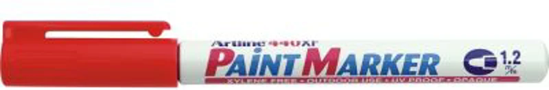 Marker cu vopsea ARTLINE 440XF, corp metalic, varf rotund 1.2mm - rosu