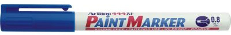 Marker cu vopsea ARTLINE 444XF, corp metalic, varf rotund 0.8mm - albastru