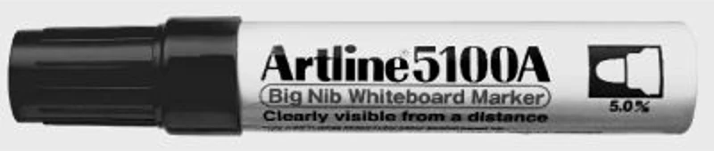 Marker pentru tabla de scris ARTLINE 5100A, corp metalic, varf rotund 5. 0mm - negru