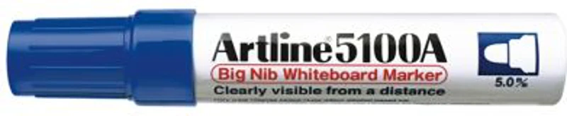 Marker pentru tabla de scris ARTLINE 5100A, corp metalic, varf rotund 5. 0mm - albastru