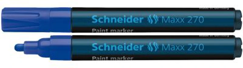 Marker cu vopsea SCHNEIDER Maxx 270, varf rotund 1-3mm - albastru