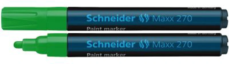 Marker cu vopsea SCHNEIDER Maxx 270, varf rotund 1-3mm - verde