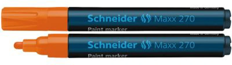 Marker cu vopsea SCHNEIDER Maxx 270, varf rotund 1-3mm - orange