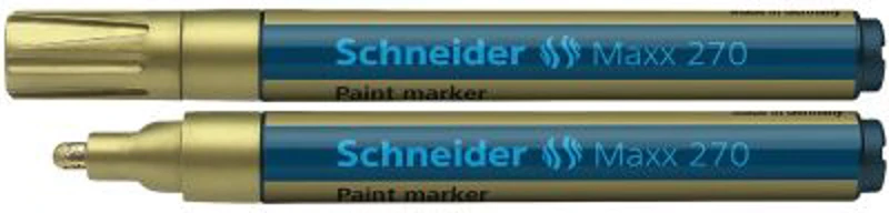 Marker cu vopsea SCHNEIDER Maxx 270, varf rotund 1-3mm - auriu