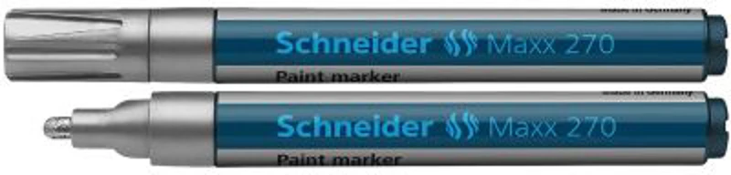 Marker cu vopsea SCHNEIDER Maxx 270, varf rotund 1-3mm - argintiu