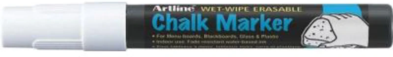 Marker cu creta ARTLINE, pentru table de scris, varf 4. 0mm - alb