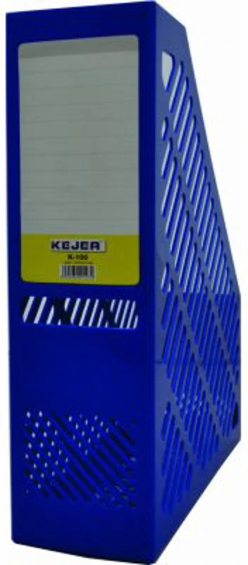 Suport vertical plastic pentru cataloage, 75mm, KEJEA - albastru