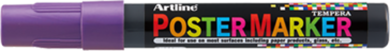 Marker pentru poster ARTLINE, corp plastic, varf rotund 2mm - mov metalizat