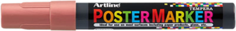 Marker pentru poster ARTLINE, corp plastic, varf rotund 2mm - rosu metalizat