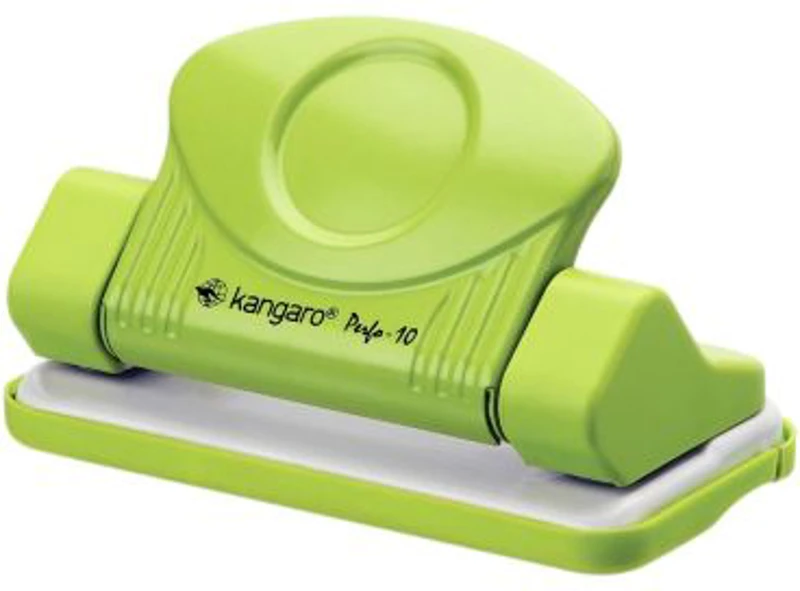 Perforator Kangaro Perfo-10, 10 coli, metalic, verde